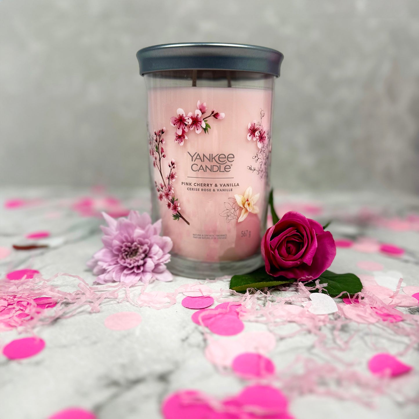 Pink Cherry And Vanilla Signature Large Tumbler Candle